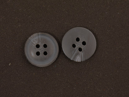 18mm Black Horn Effect Button