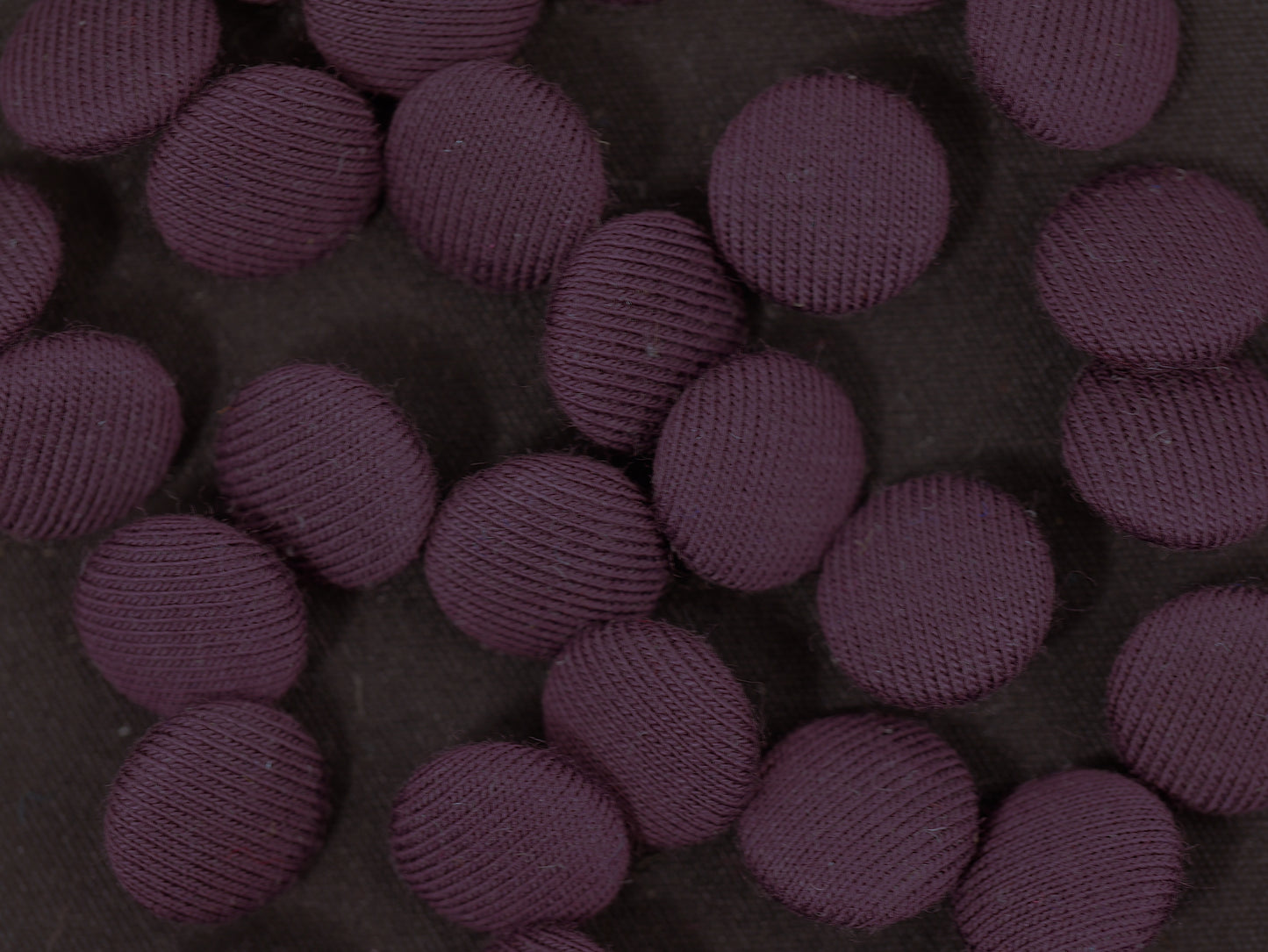 12mm Aubergine Fabric Covered Shank Button