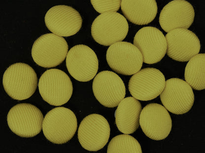 12mm Yellow Fabric Covered Shank Button