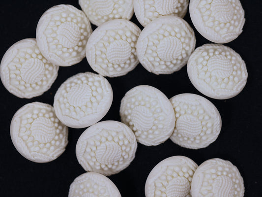 16mm Textured ivory Shank Button