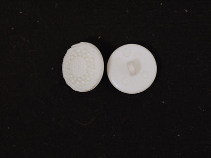 16mm Textured ivory Shank Button
