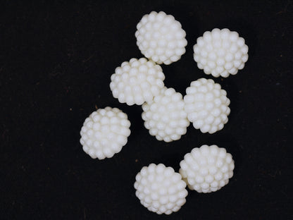 14mm White Decorative Shank Button