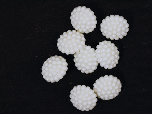 14mm White Decorative Shank Button