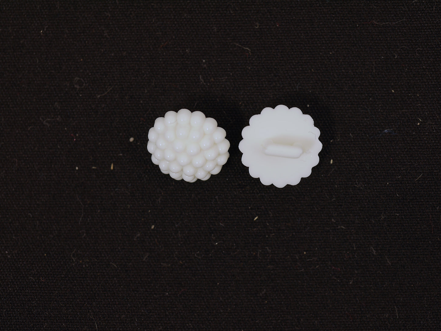 14mm White Decorative Shank Button