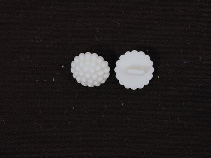 14mm White Decorative Shank Button