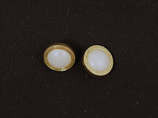 13mm Gold and Pearl Effect Shank Button
