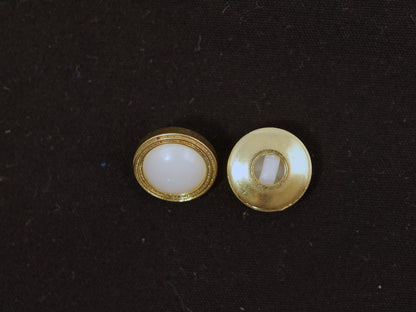 13mm Gold and Pearl Effect Shank Button