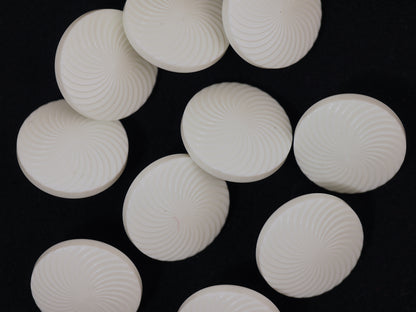 18mm White Swirl Textured Shank Button
