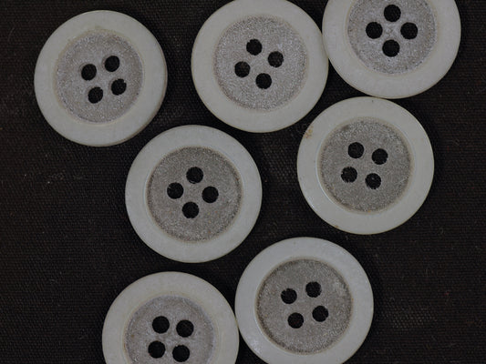 19mm Grey Rim Button
