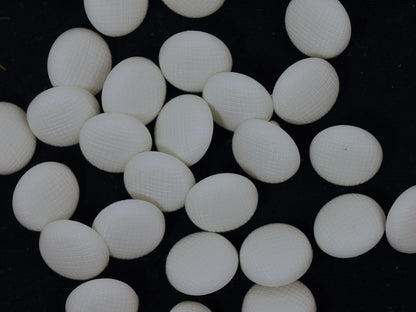 12mm White Textured Shank Button