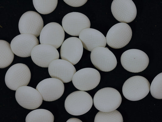 12mm White Textured Shank Button
