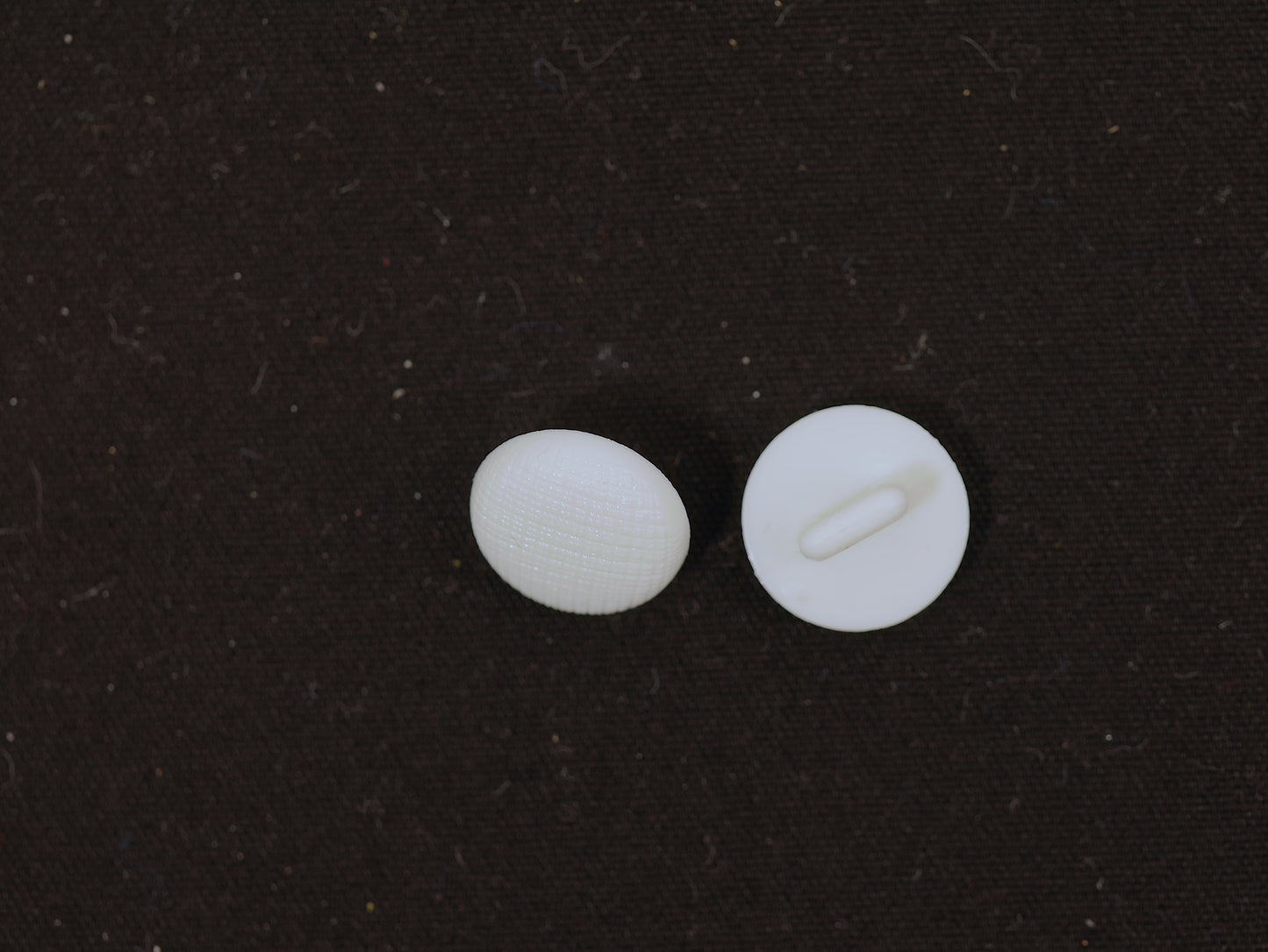12mm White Textured Shank Button