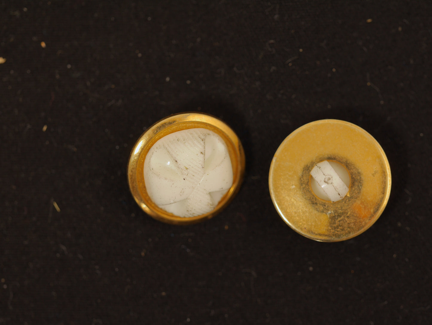 18mm Gold/White Shank Button