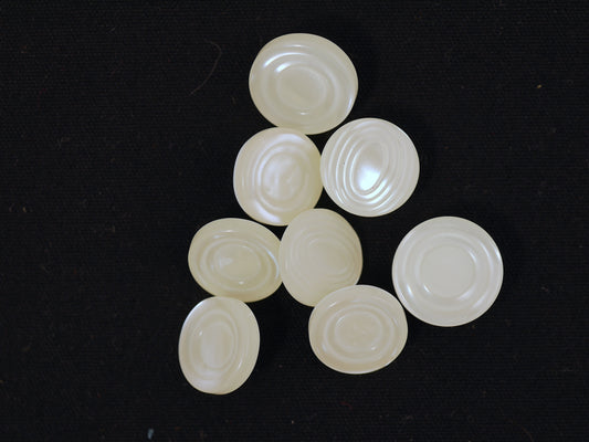 11mm Ivory Iridescent Shank Button