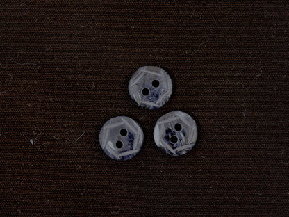10mm Black Marble Effect Plastic Button