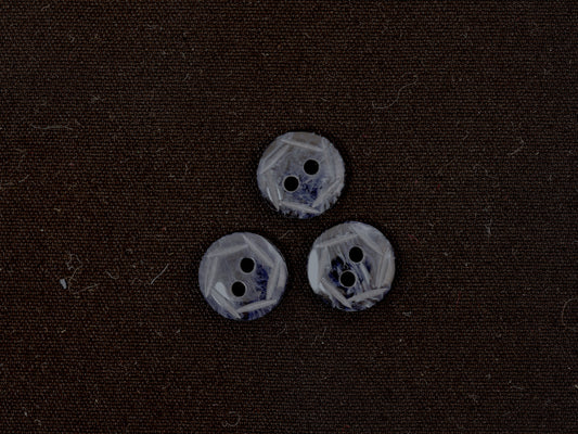 10mm Black Marble Effect Plastic Button