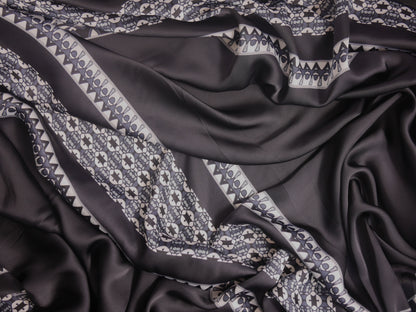 Polyester Satin Border Print