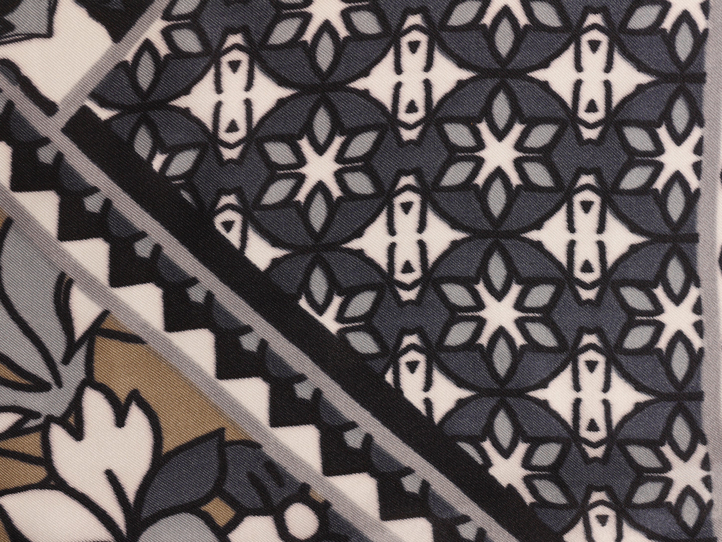 Polyester Satin Border Print