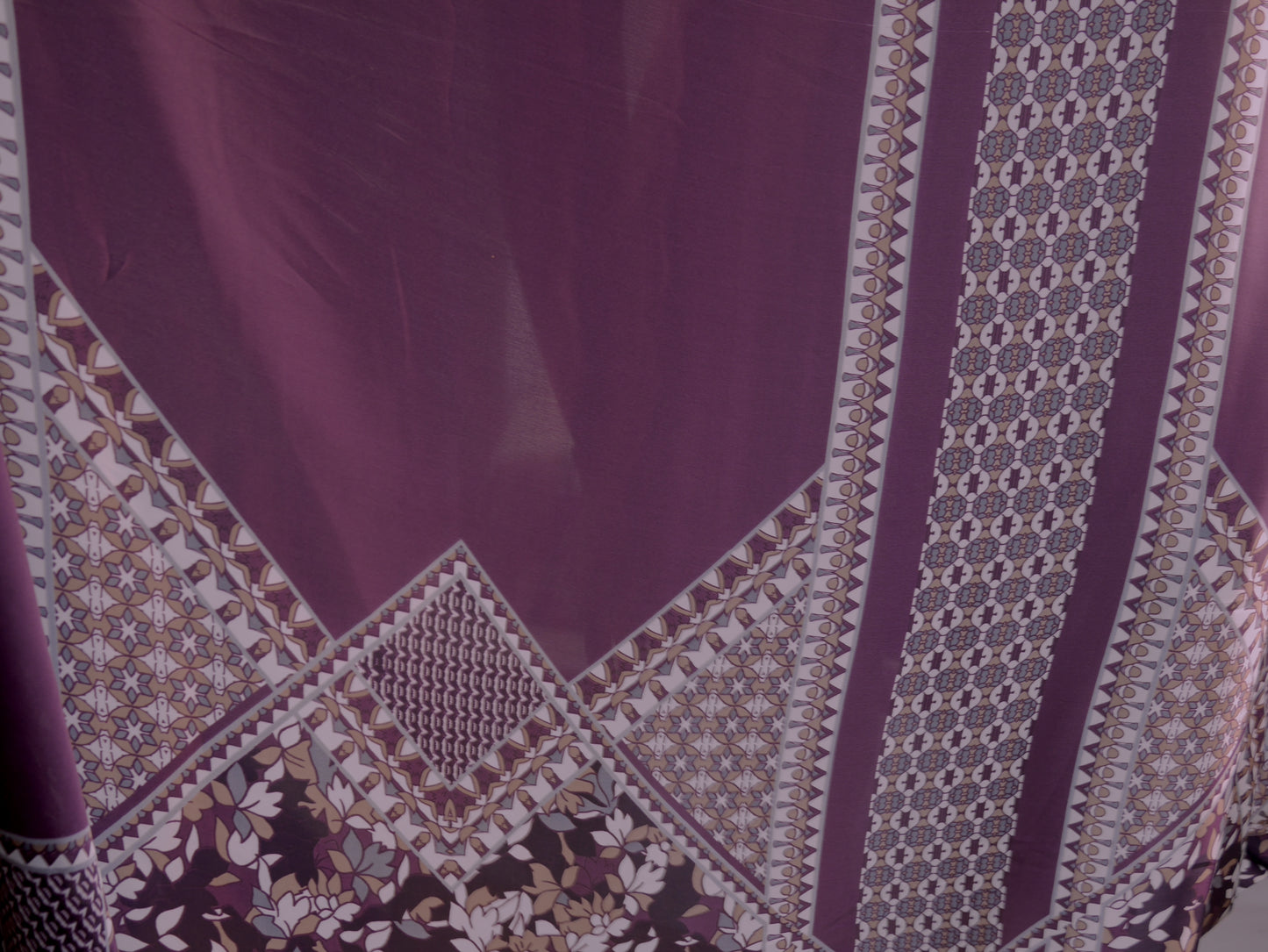 Polyester Satin Border Print