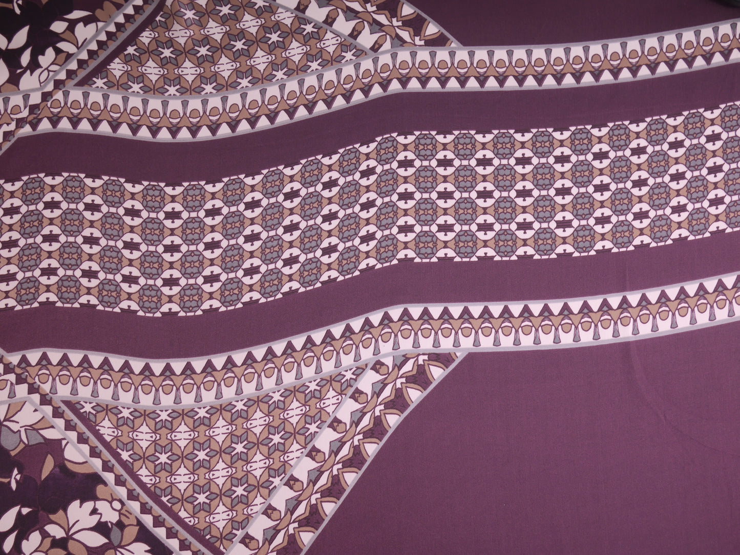 Polyester Satin Border Print