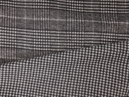 Prince of Wales/Dogtooth Reversible Wool Coating