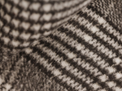 Prince of Wales/Dogtooth Reversible Wool Coating