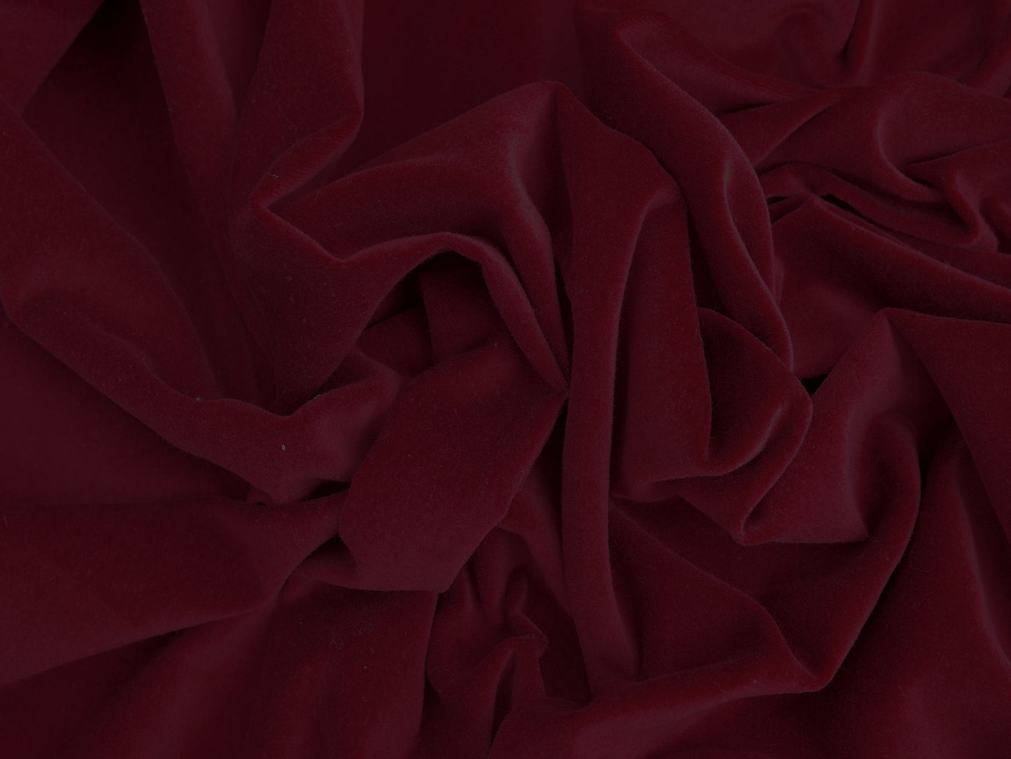 100% Woven Cotton Velvet - Ruby