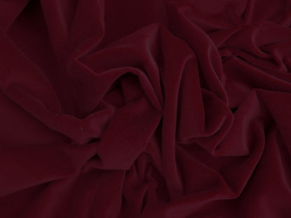 100% Woven Cotton Velvet - Ruby