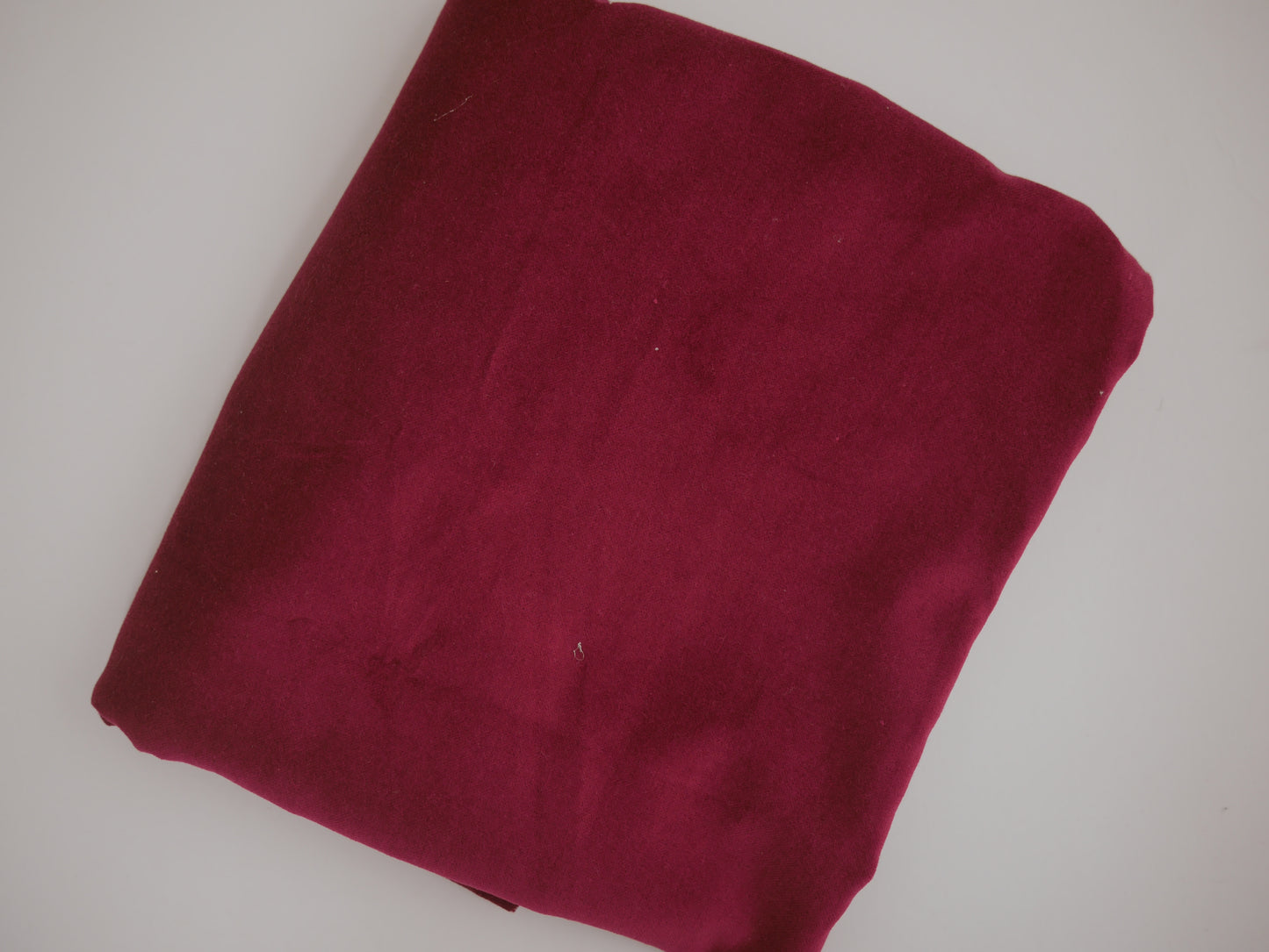 100% Woven Cotton Velvet - Ruby 0.70 Metres Remnant