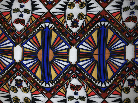 Panama Viscose Fabric - Geometric Folklore