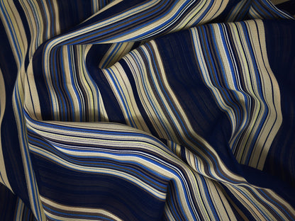 Viscose Chiffon Crepe - Sterling Stripe
