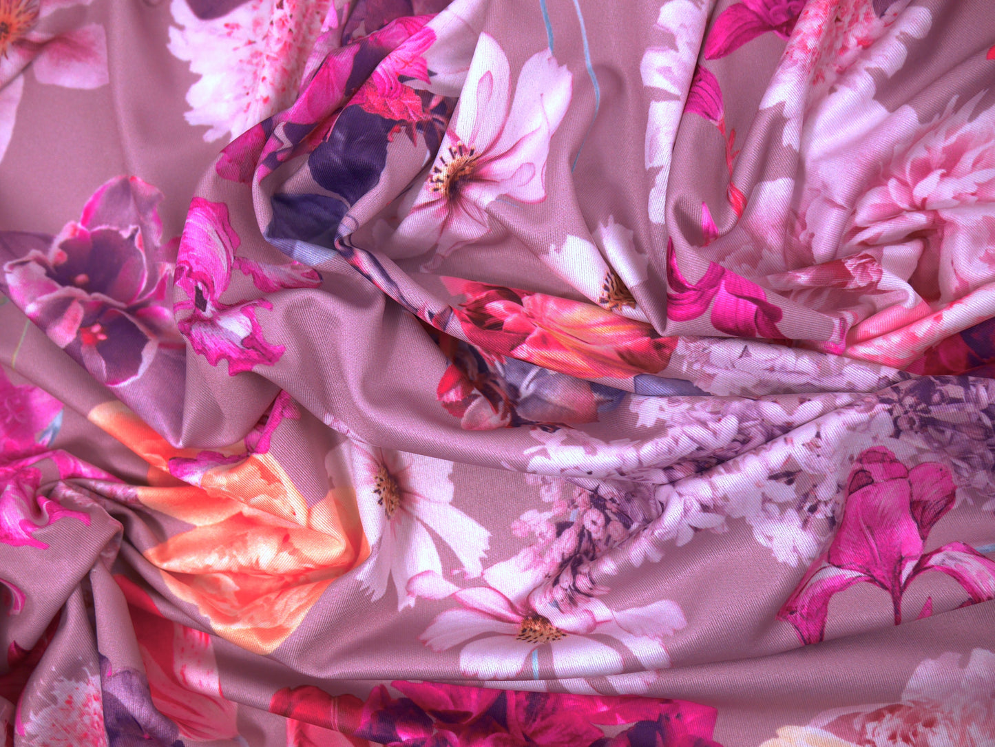 Recycled Filament Spun Polyester - Floral pink