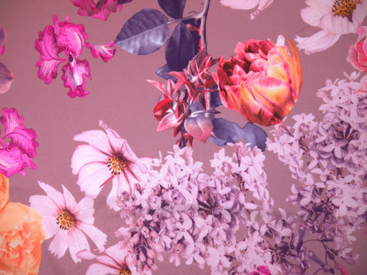 Recycled Filament Spun Polyester - Floral pink