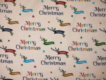 Printed Cotton Poplin - Merry Christmas