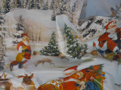 Christmas Vinyl Cotton Tablecloth Fabric