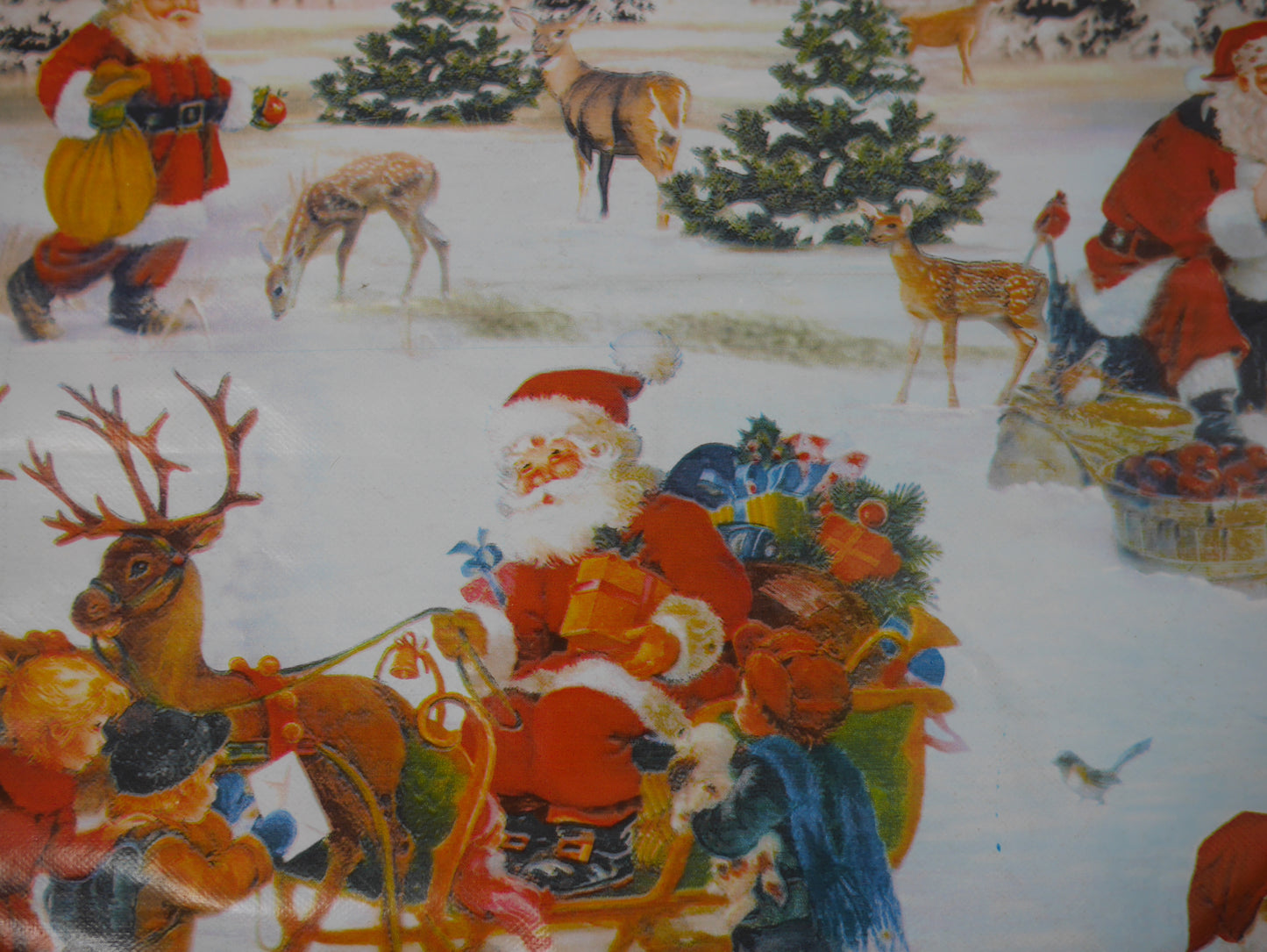 Christmas Vinyl Cotton Tablecloth Fabric