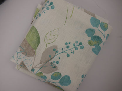 Cotton Linen Fabric - Ruscus Blue 0.85 Metre Remnant