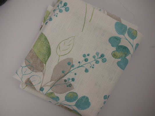 Cotton Linen Fabric - Ruscus Blue 0.85 Metre Remnant