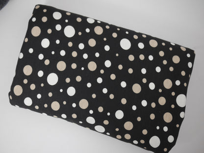 Printed Viscose Jersey Fabric - Polka Dotty 0.65 Metre Remnant
