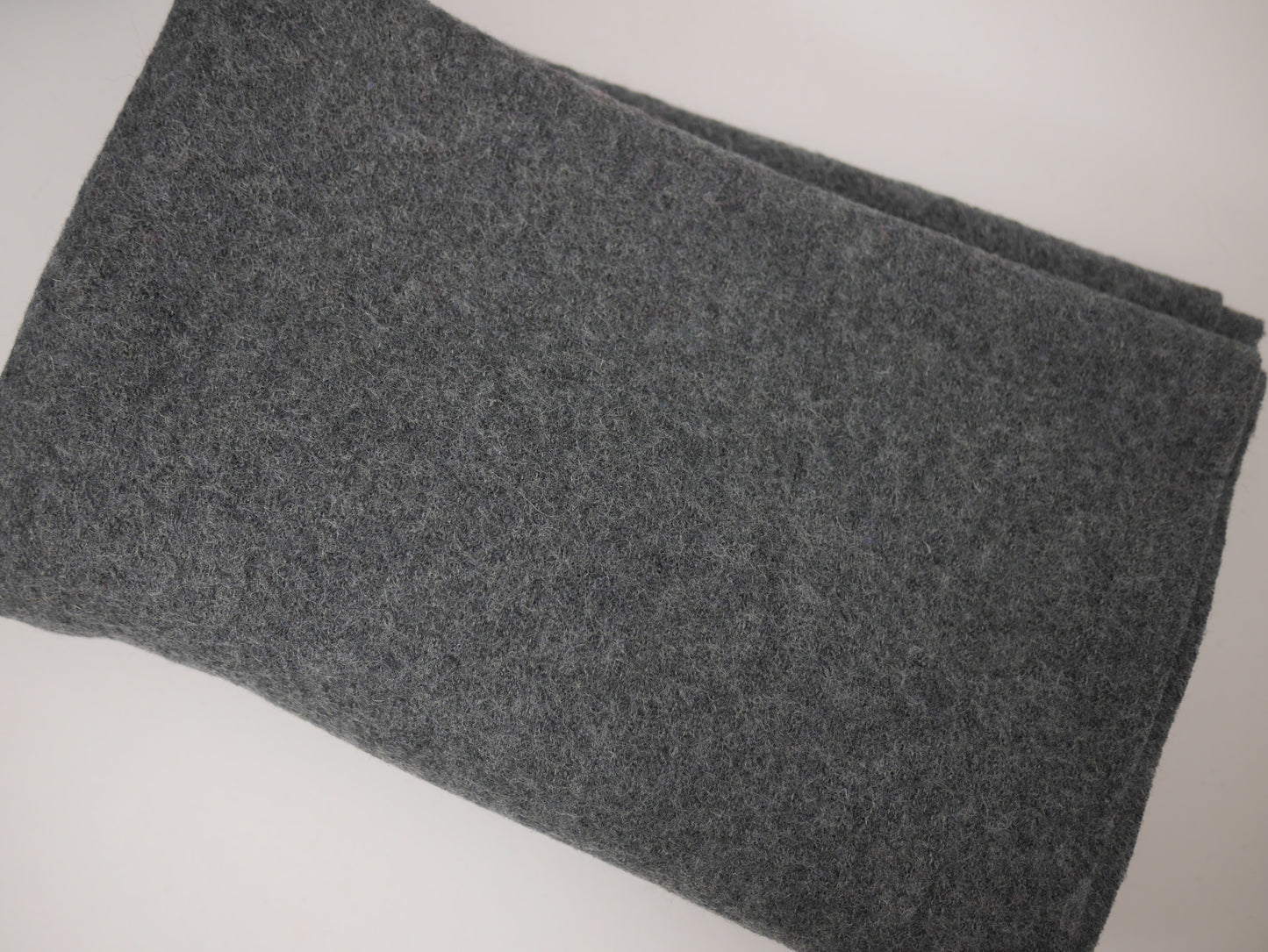 Pure Boiled Wool - Charcoal 0.65 Metre Remnant