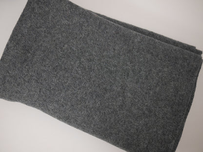 Pure Boiled Wool - Charcoal 0.65 Metre Remnant