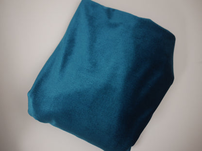 Stretch Velour Fabric - Turquoise 0.90 Metre Remnant