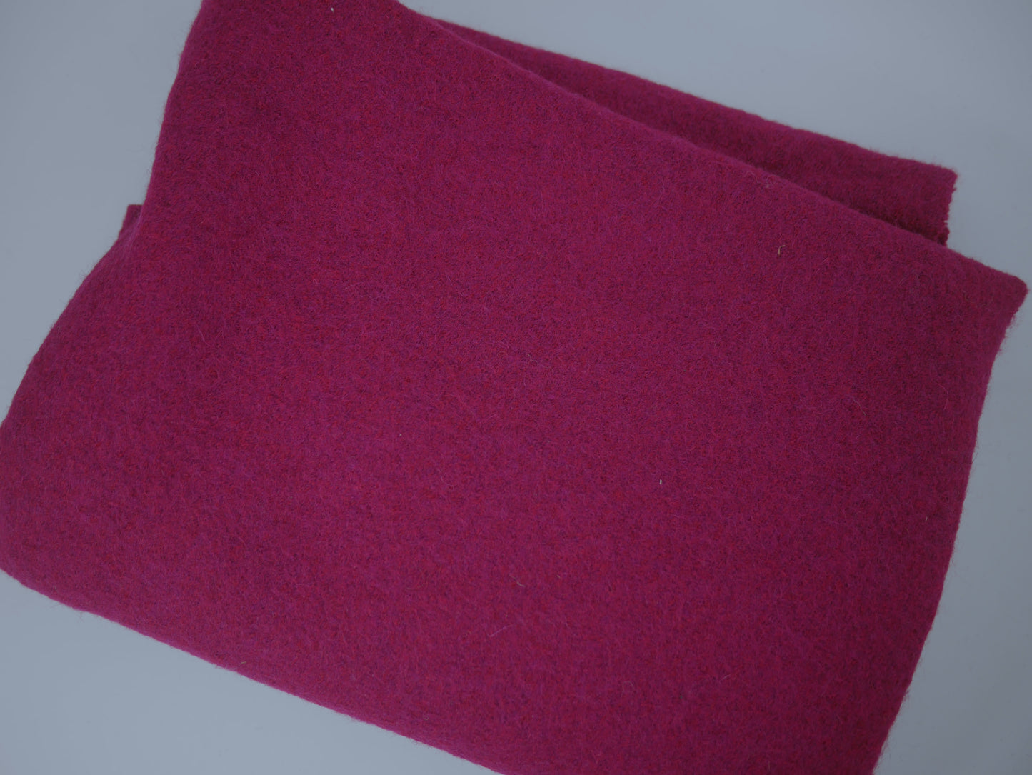 Pure Boiled Wool - Fuchsia 1 Metre Remnant