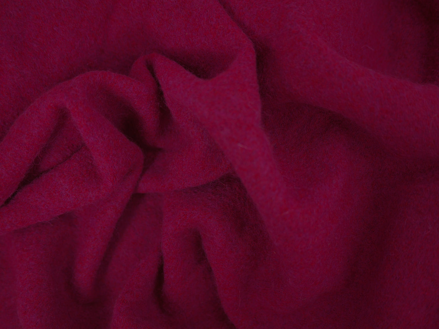 Pure Boiled Wool - Fuchsia 1 Metre Remnant