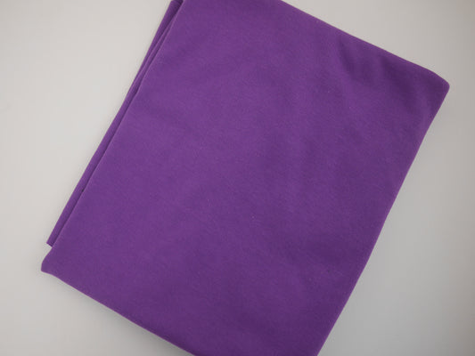 Organic Interlock Jersey Fabric - Purple 0.70 Metre Remnant