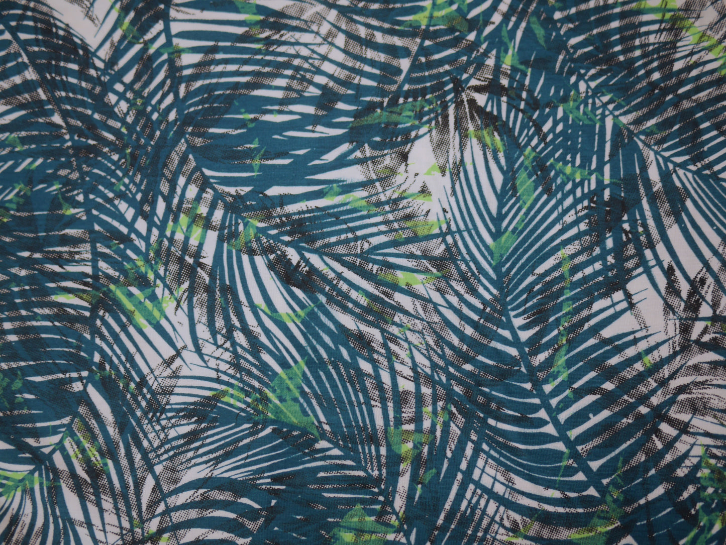 Printed Viscose Jersey Fabric - Palm Tree Print 3 Metre Remnant