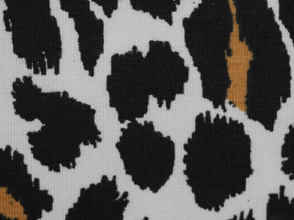 Printed Viscose Jersey Fabric - Leopard Print 0.75 Metre Remnant