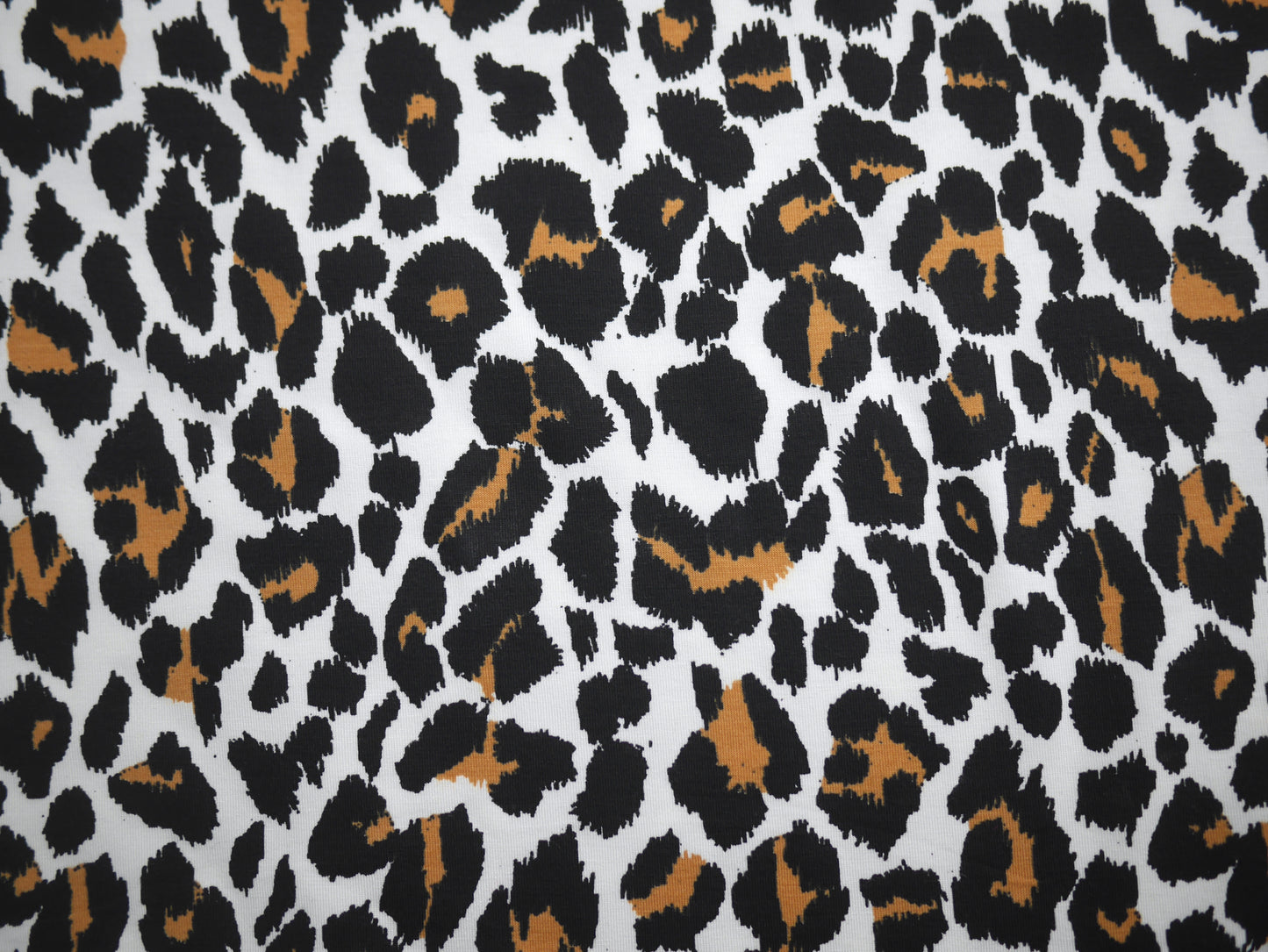 Printed Viscose Jersey Fabric - Leopard Print 0.75 Metre Remnant