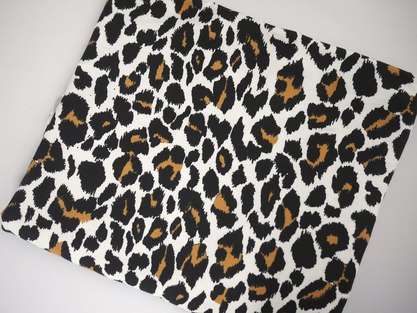 Printed Viscose Jersey Fabric - Leopard Print 0.75 Metre Remnant