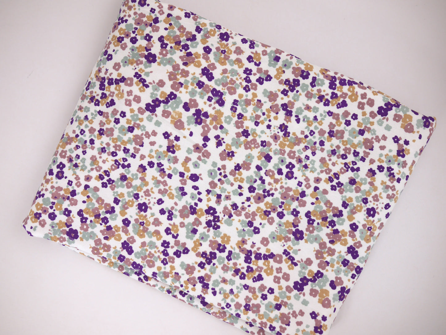 Printed Viscose Jersey Fabric - Ditsy flowers 0.95 Metre Remnant